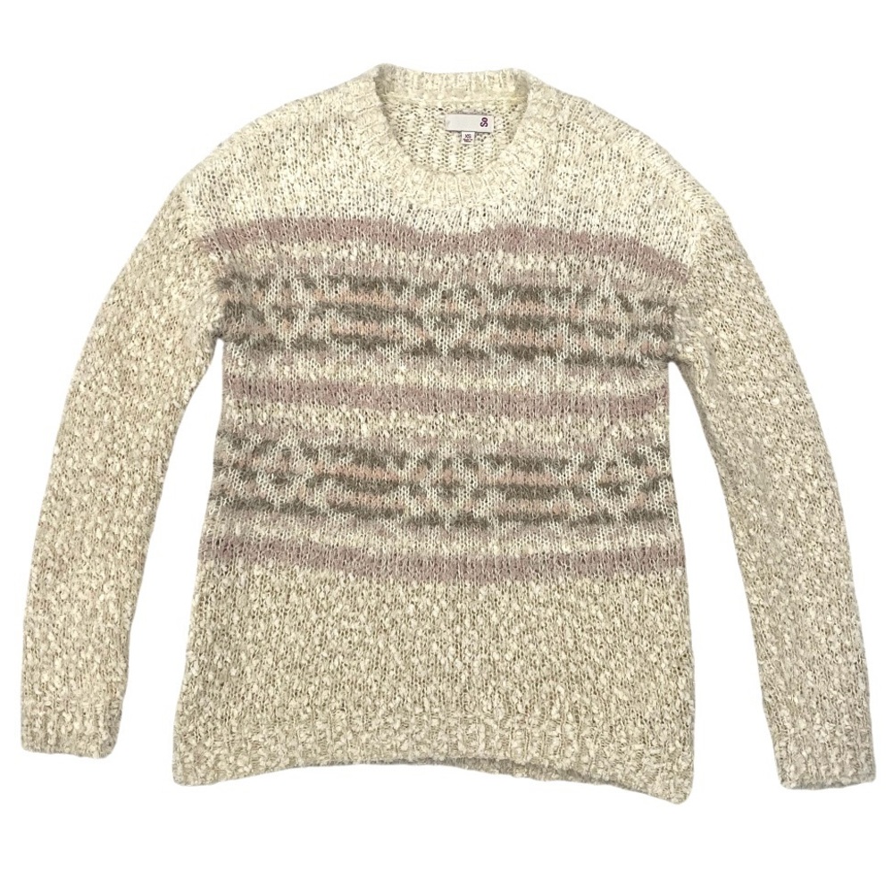 So Womens XS Eyelash Sweater Fuzzy Pullover Cream Beige Gray Pink Lavender